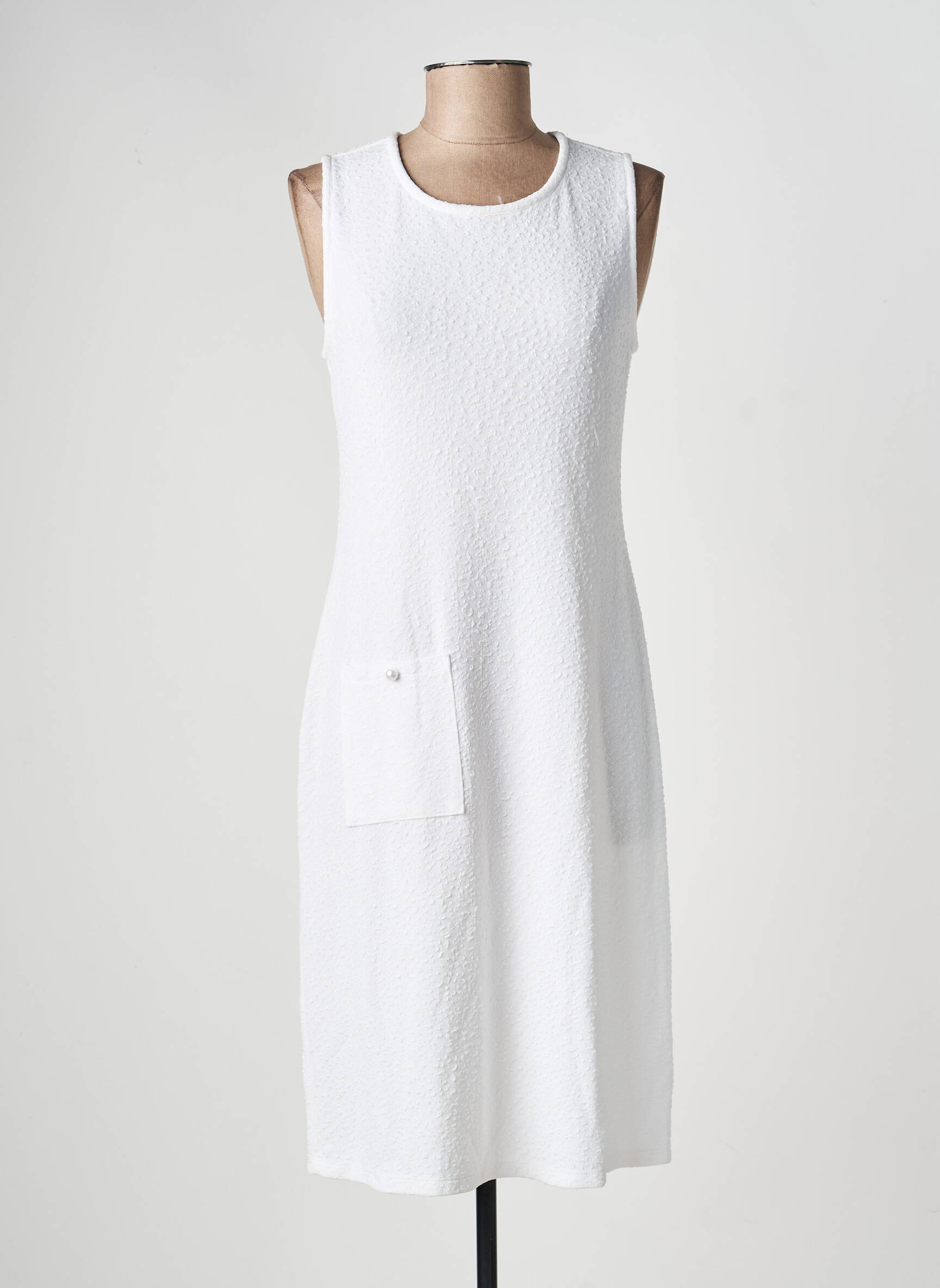 Robe mi-longue sans manche sans manche beige JOSEPH RIBKOFF femme