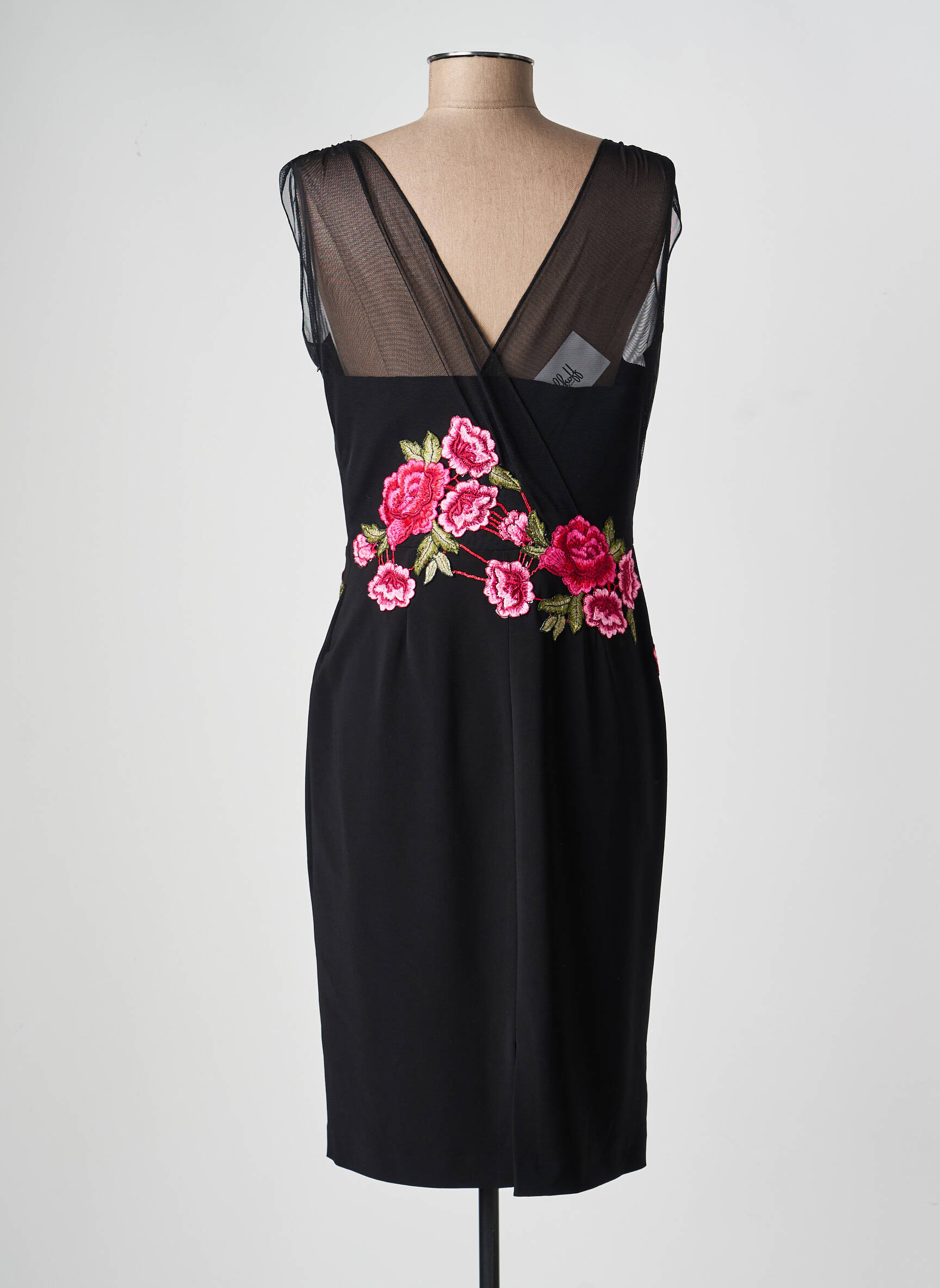 Robe mi-longue sans manche sans manche noir JOSEPH RIBKOFF femme