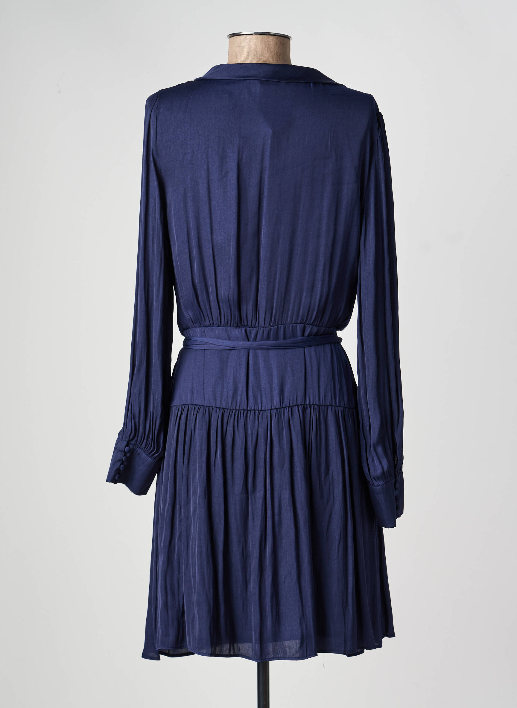 Robe courte manches longues manches longues bleu MY LITTLE PRINCESS femme