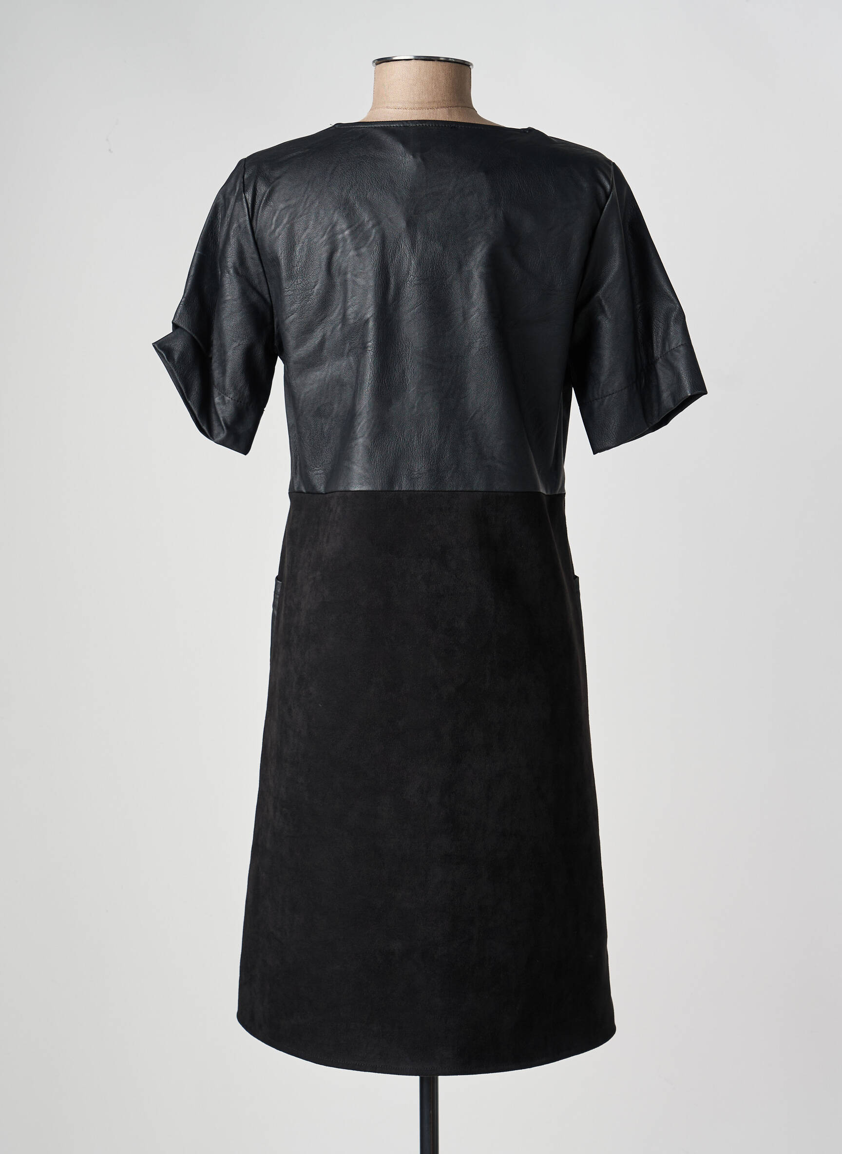 Robe mi-longue manches courtes manches courtes noir LA FÉE ATELIER BY LA FÉE MARABOUTÉE femme