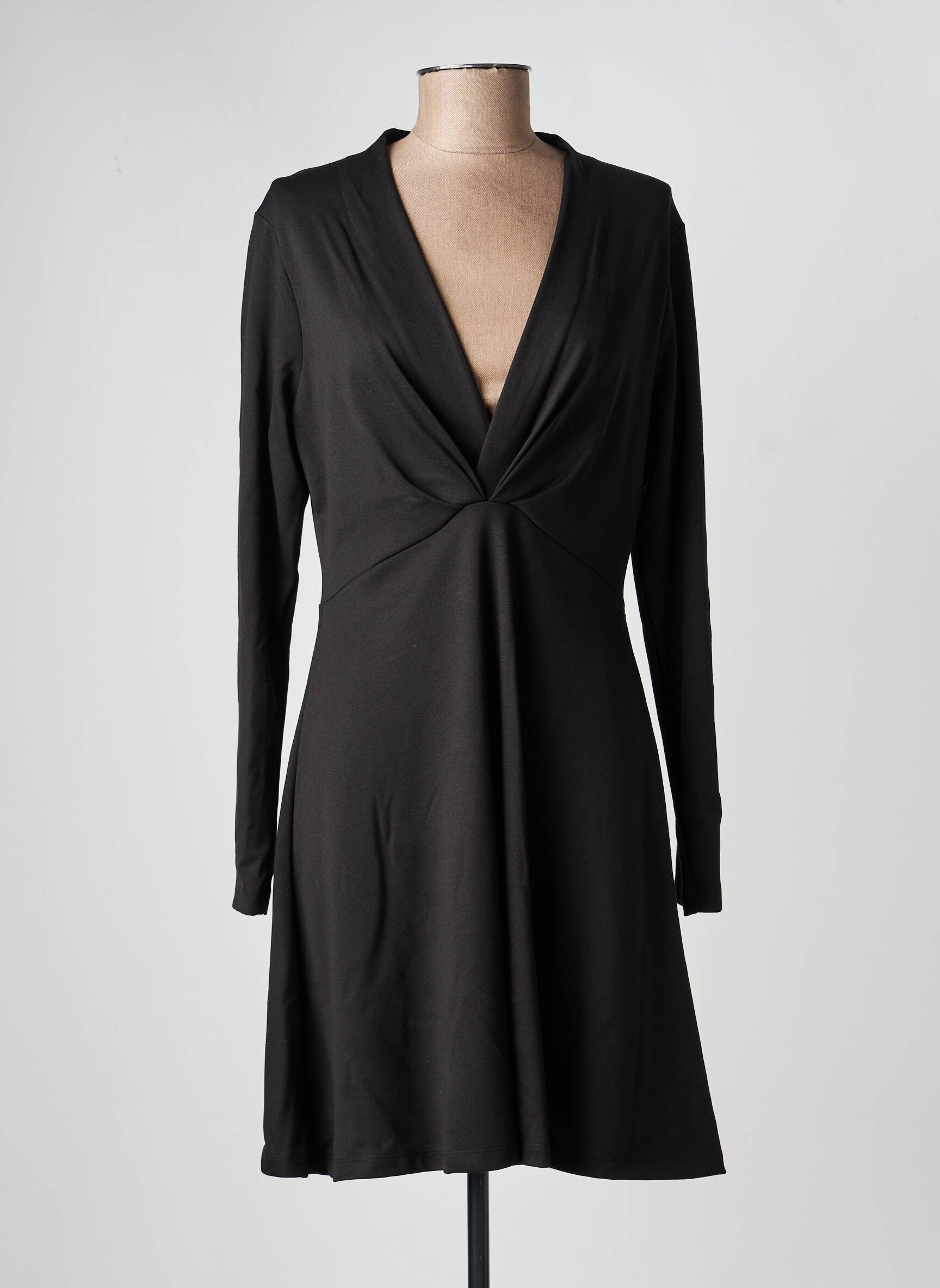 Robe mi-longue manches longues manches longues noir LA FEE MARABOUTEE femme