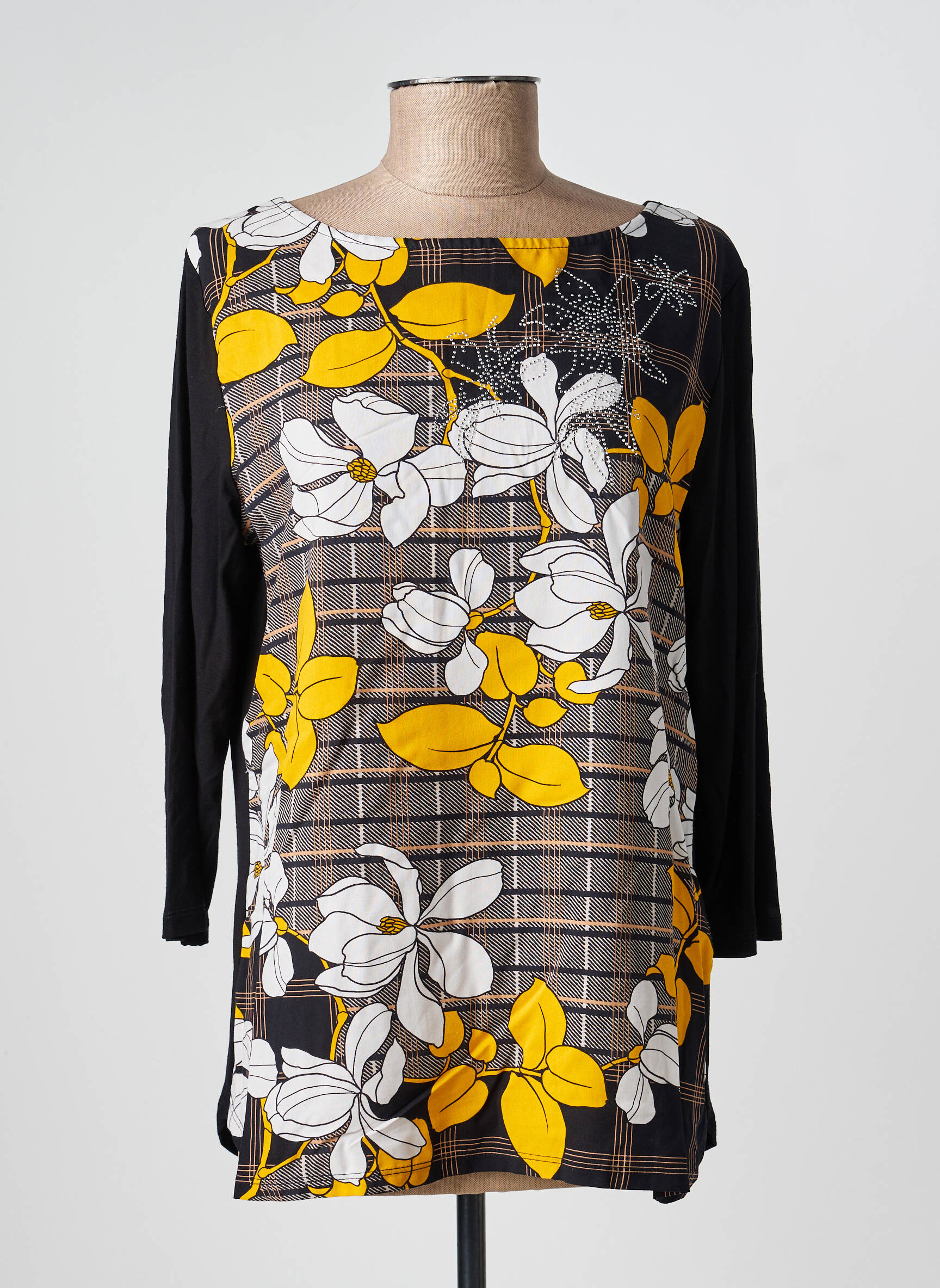Tunique manches longues manches 3/4 jaune BETTY BARCLAY femme