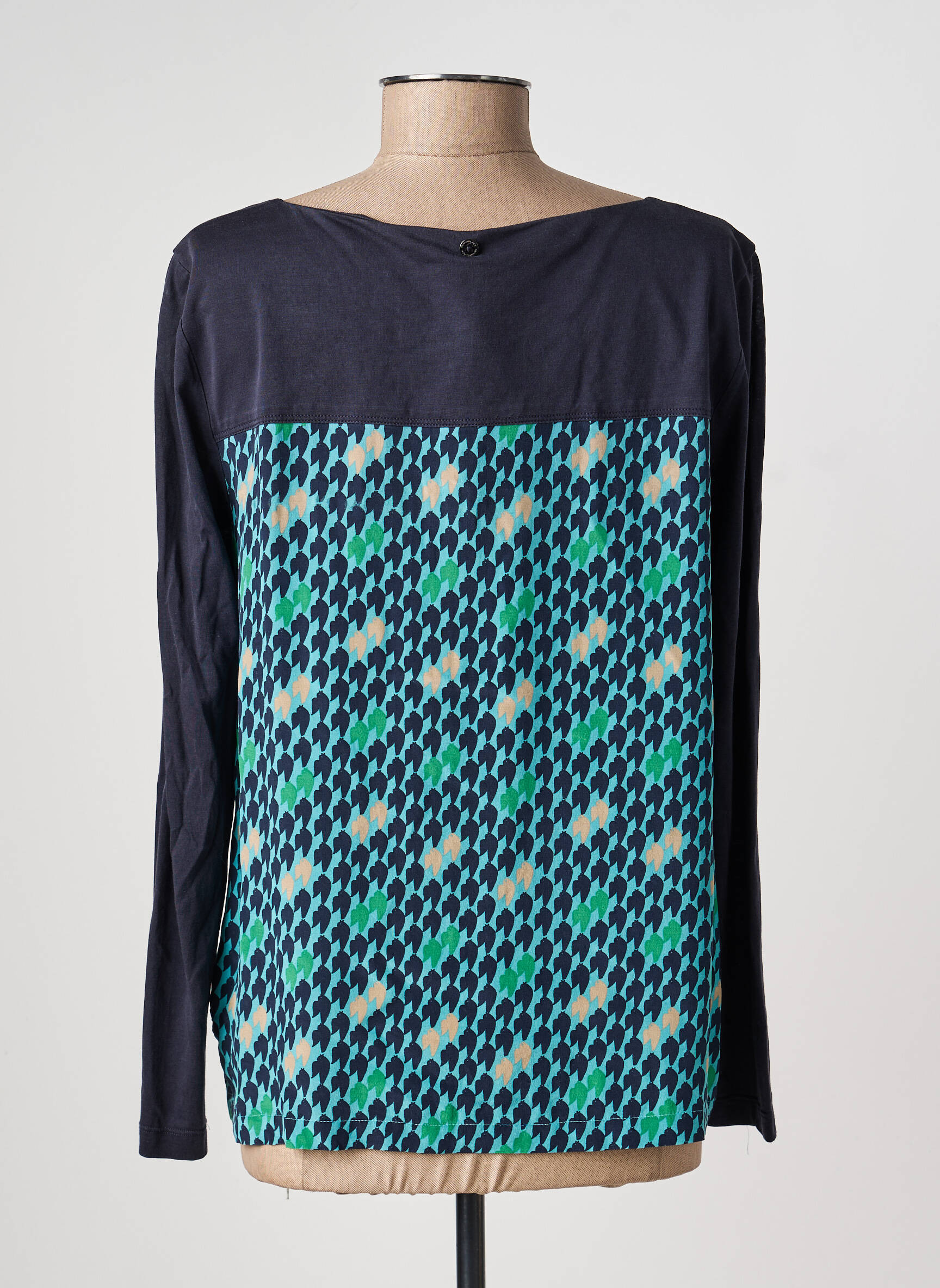 Blouse imprimé fantaisie manches longues bleu PENNYBLACK femme