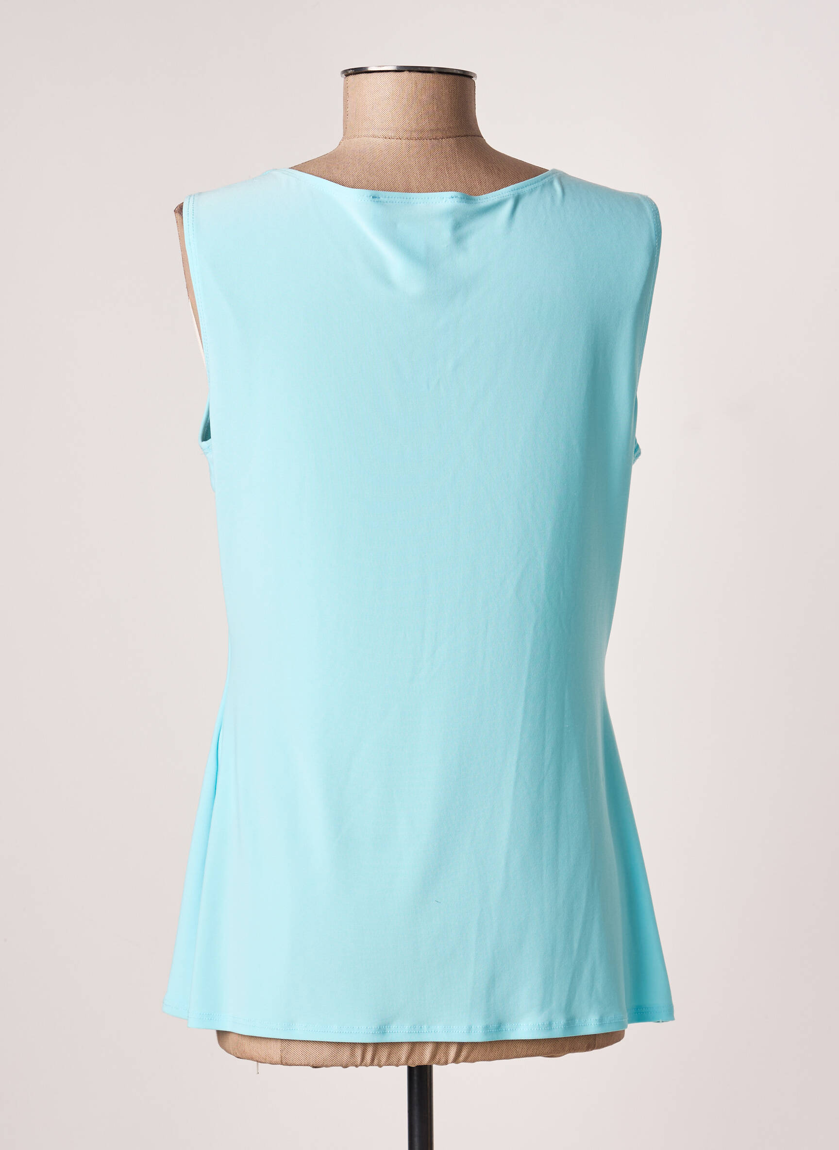 Top stretch sans manche bleu JOSEPH RIBKOFF femme