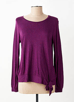 T-shirt manches longues manches longues violet LA FEE MARABOUTEE femme