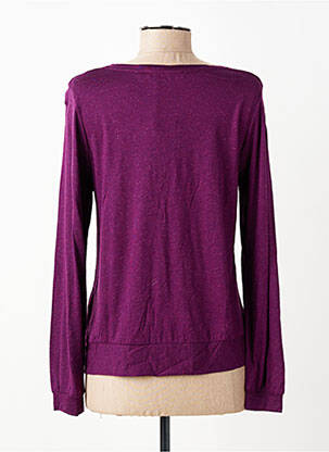 T-shirt manches longues manches longues violet LA FEE MARABOUTEE femme