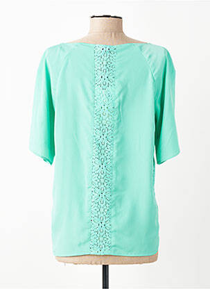 Blouse tissage crêpe manches courtes vert PENNYBLACK femme