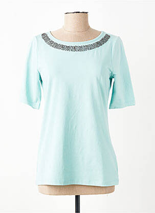 T-shirt stretch manches courtes bleu BETTY BARCLAY femme