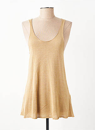Top stretch sans manche or EVA KAYAN femme