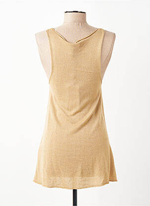 Top stretch sans manche or EVA KAYAN femme