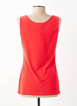 Débardeur stretch sans manche rouge FRANK LYMAN femme