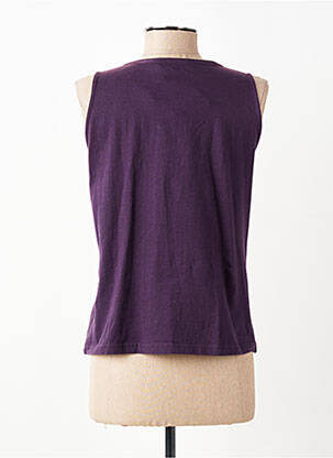 Top stretch sans manche violet TARA JARMON femme