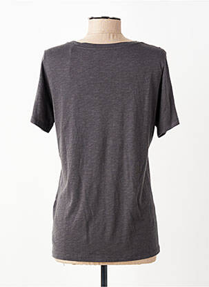 T-shirt sérigraphie manches courtes gris JUVIA femme