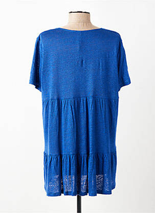 Tunique manches courtes tissage jersey bleu INDIES femme