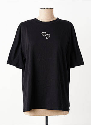 T-shirt coupe droite manches courtes noir ACCESS femme