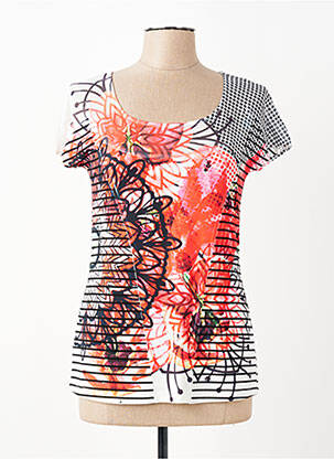 T-shirt stretch manches courtes orange EROKE femme