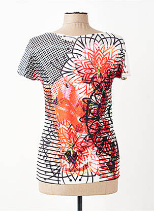 T-shirt stretch manches courtes orange EROKE femme