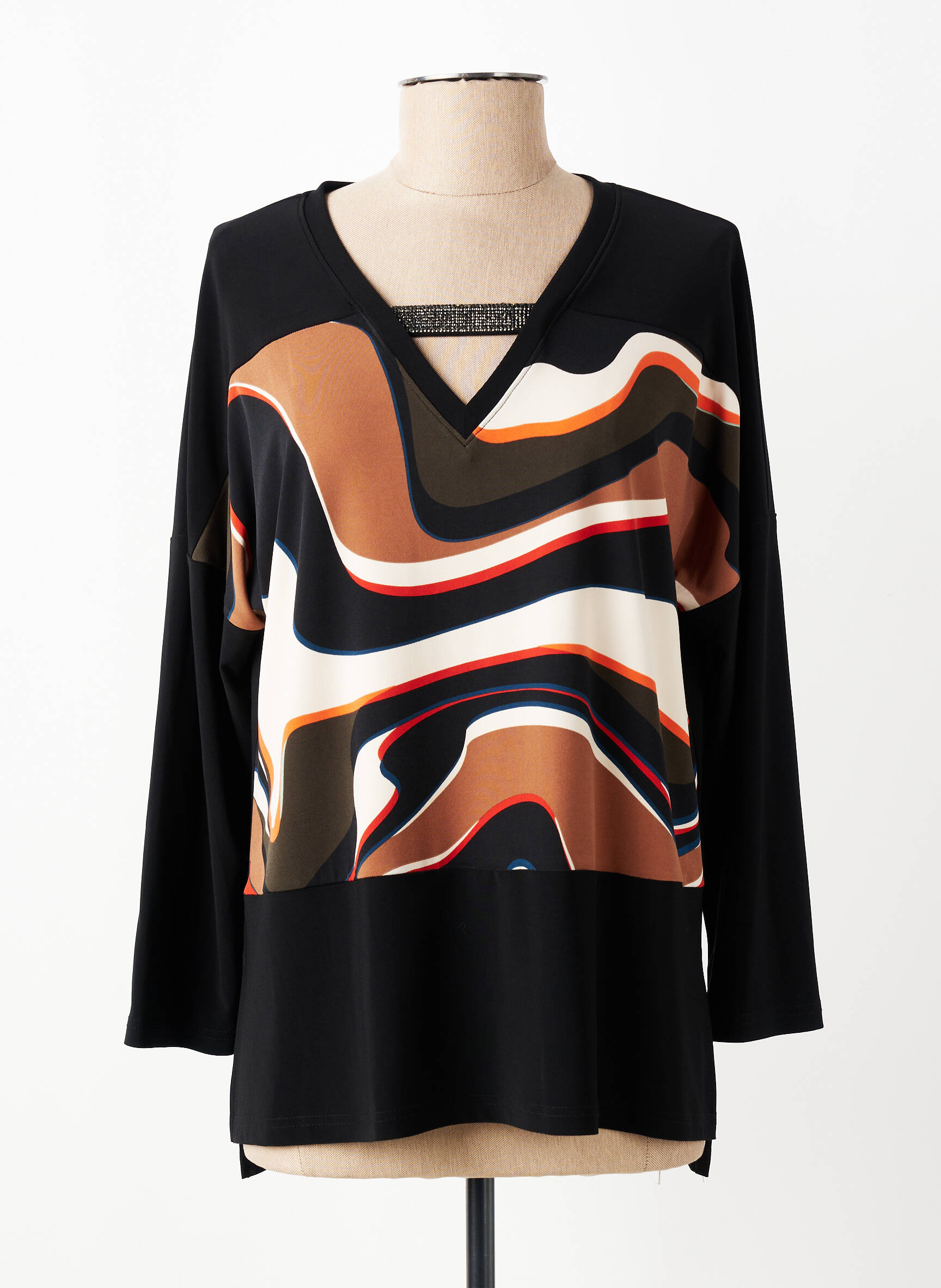 Top manches longues manches longues noir JOSEPH RIBKOFF femme
