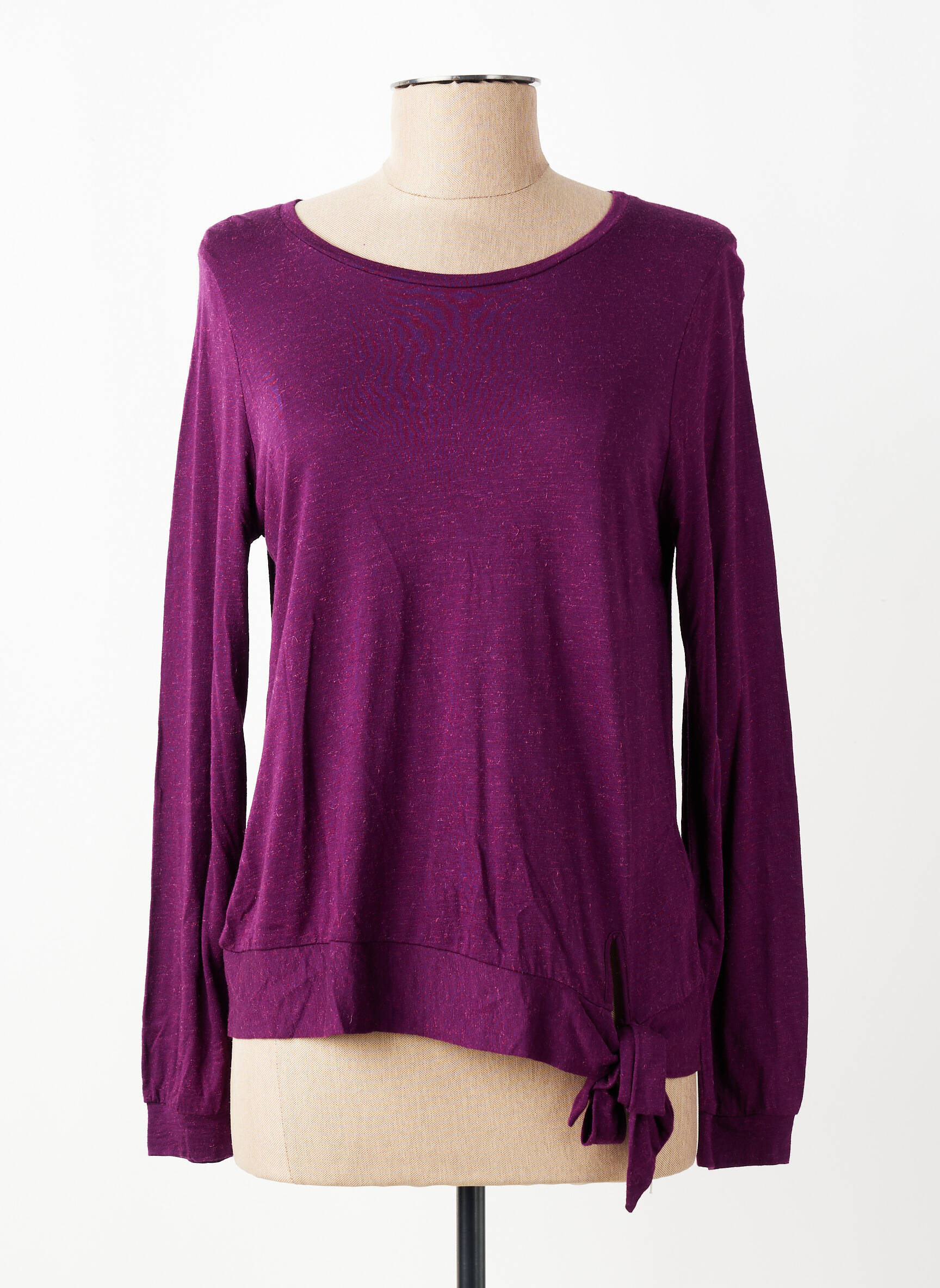 T-shirt manches longues manches longues violet LA FEE MARABOUTEE femme
