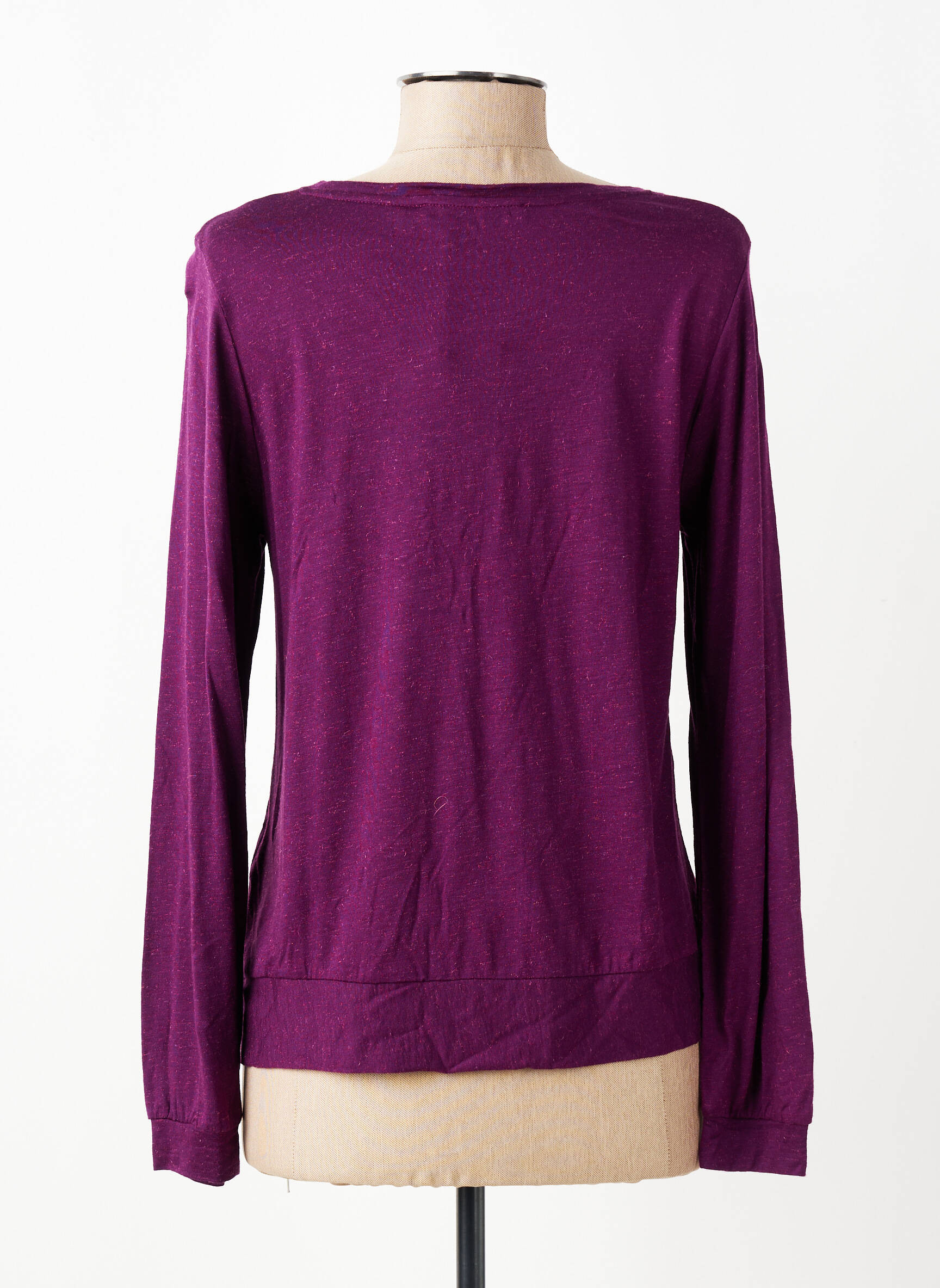 T-shirt manches longues manches longues violet LA FEE MARABOUTEE femme