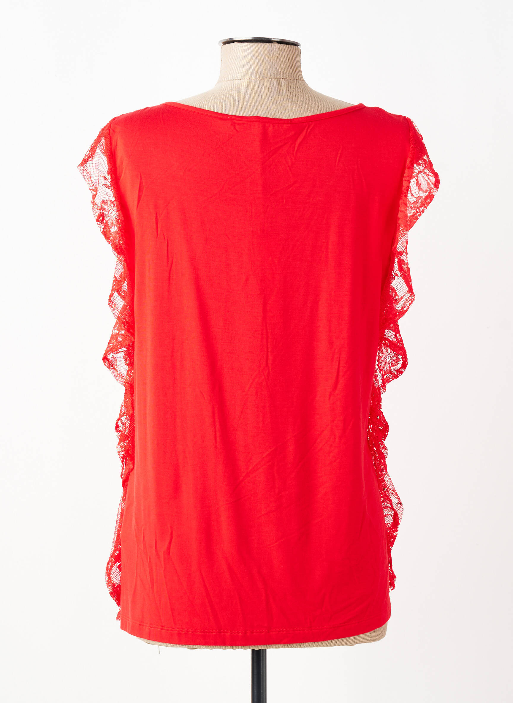 Top stretch manches courtes rouge GAUDI femme
