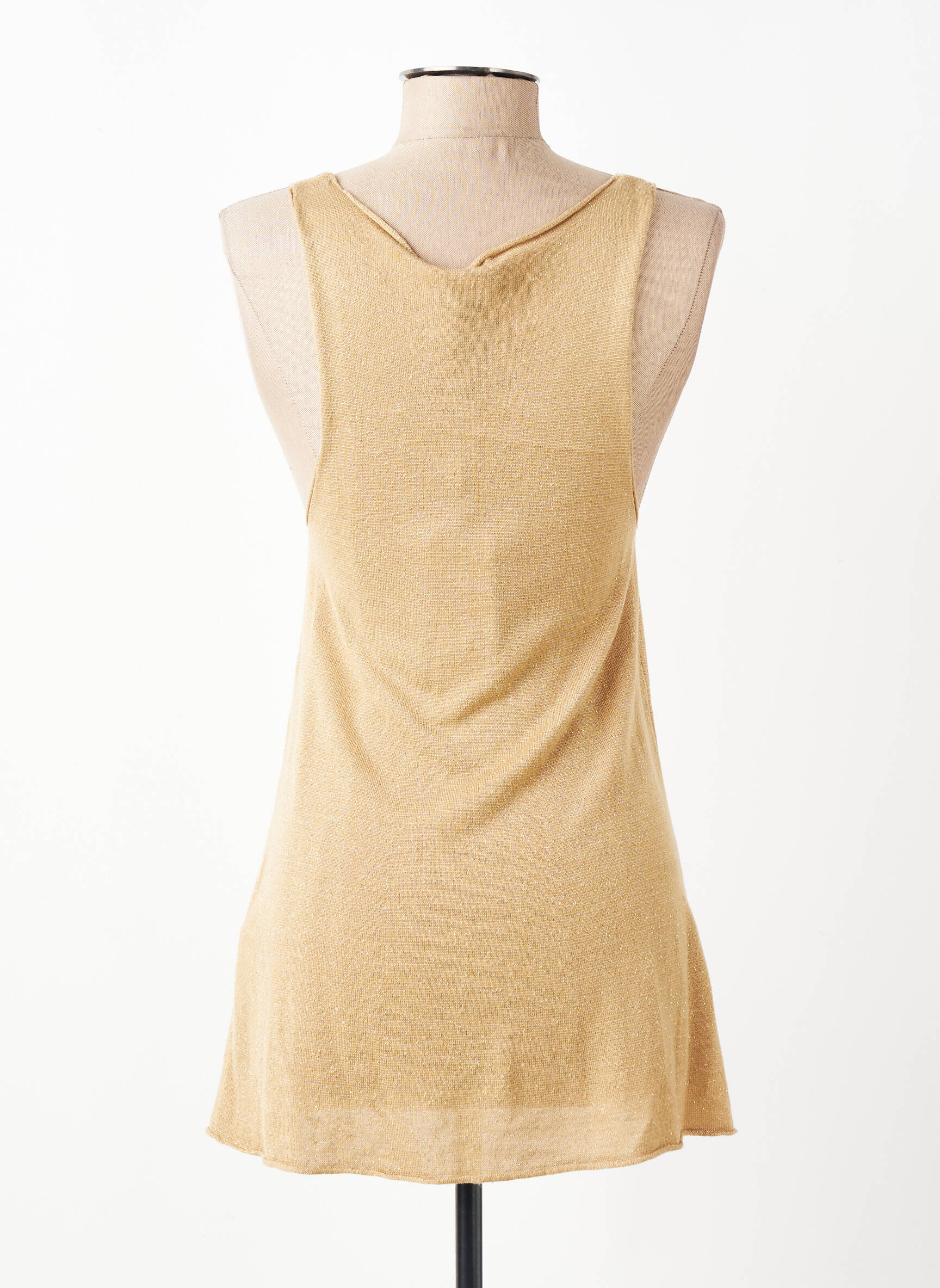 Top stretch sans manche or EVA KAYAN femme