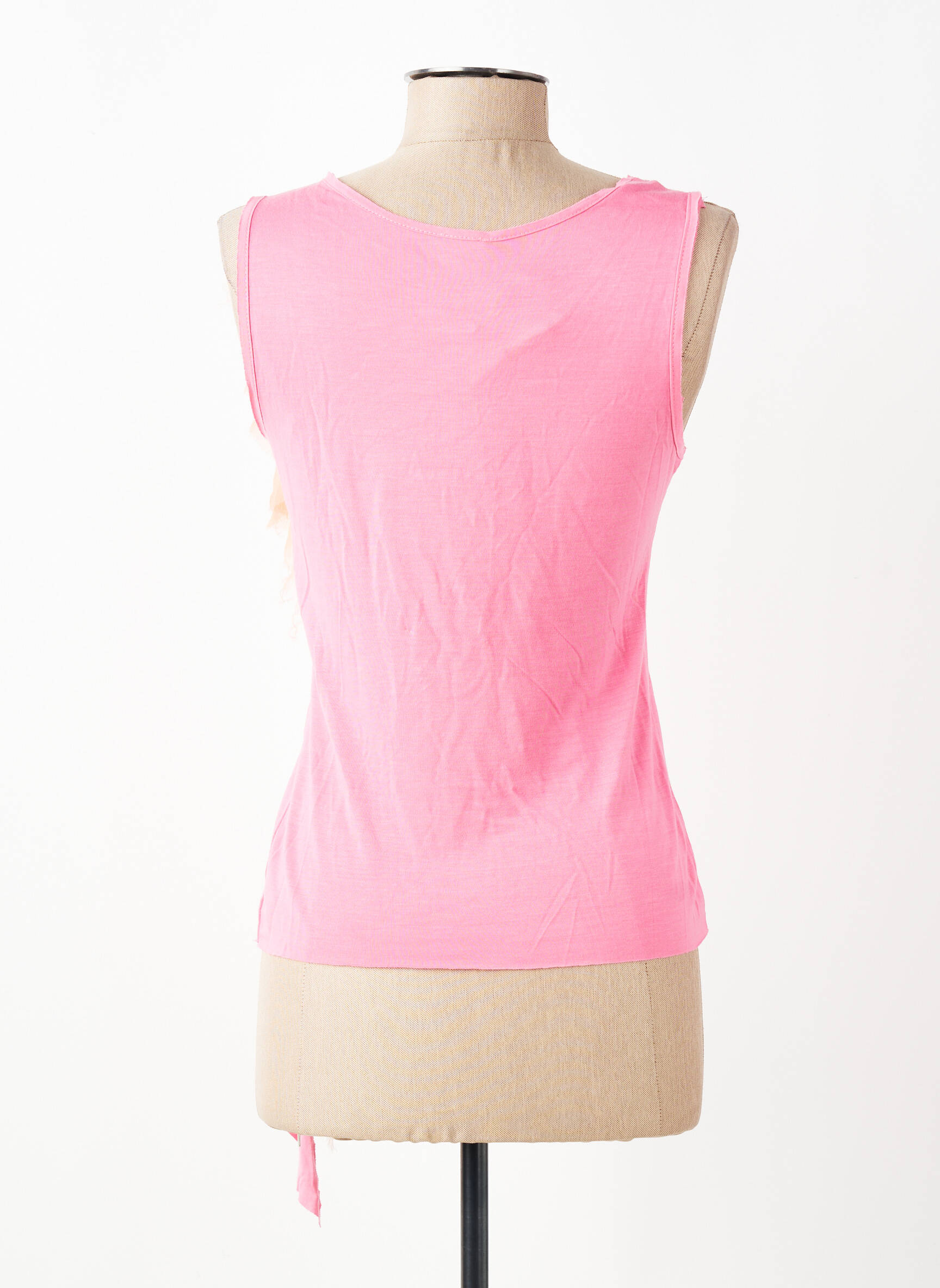 Top stretch sans manche rose DES PETITS HAUTS femme