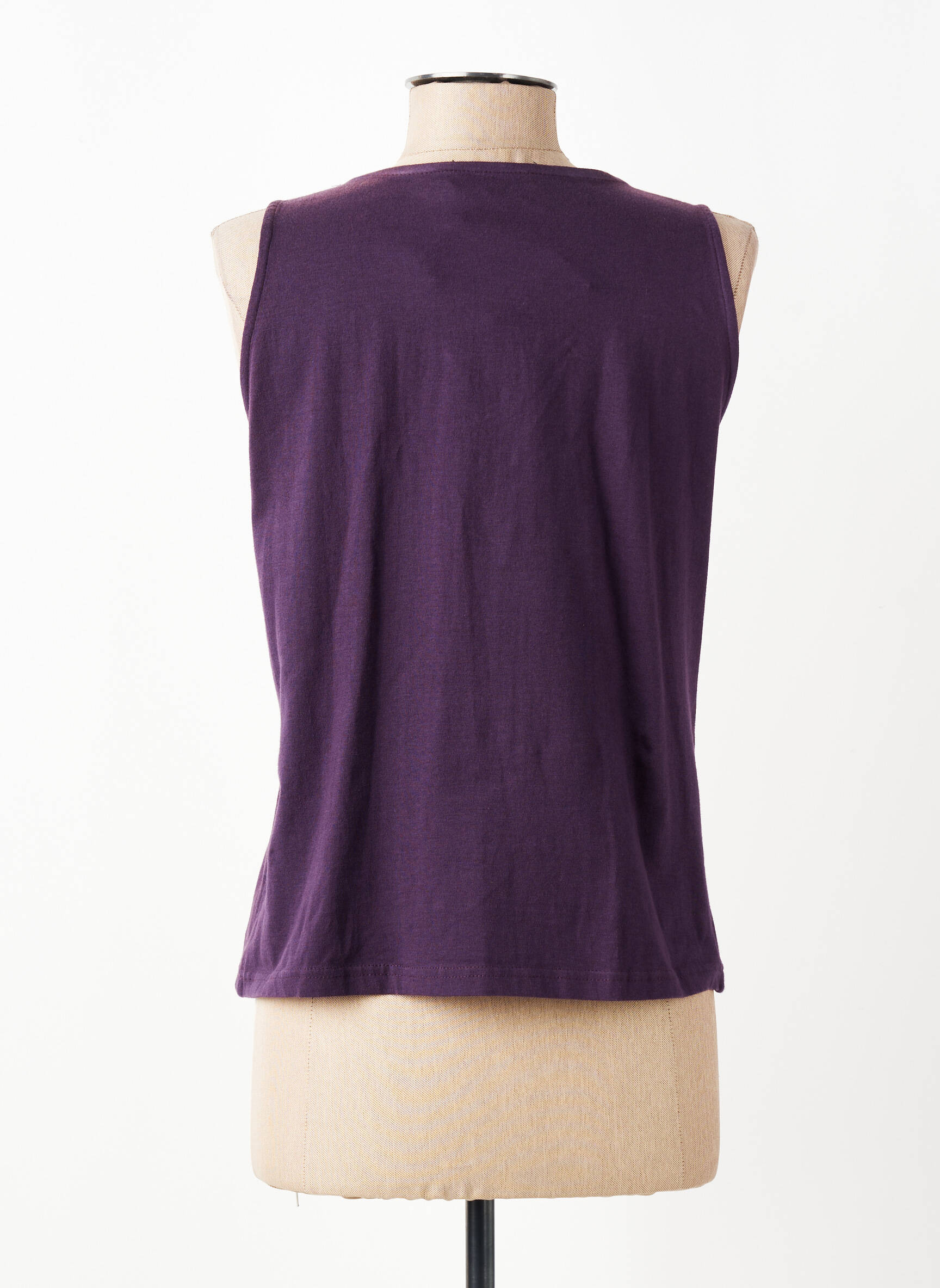 Top stretch sans manche violet TARA JARMON femme