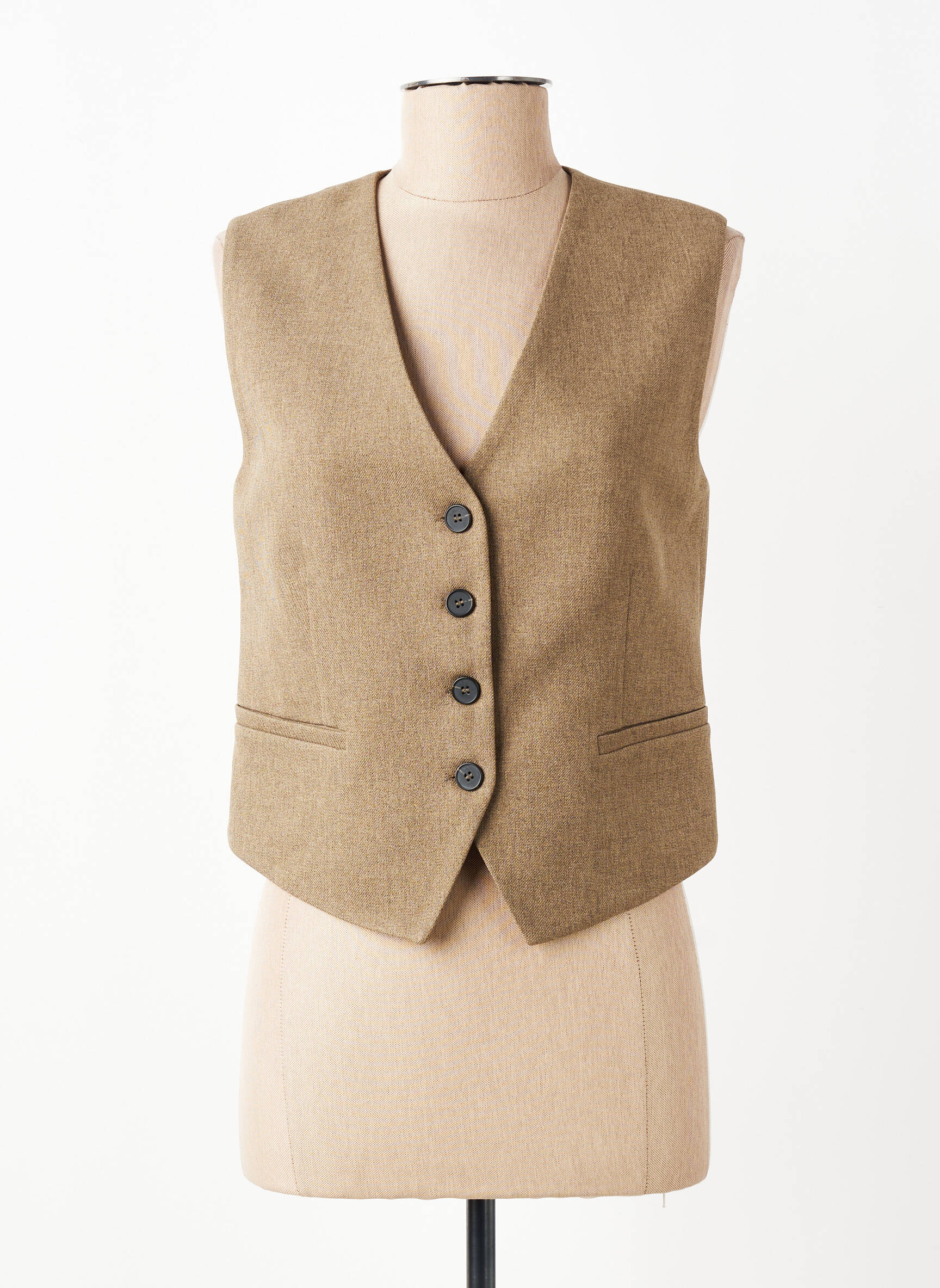 Gilet sans manche poches marron ACCESS femme