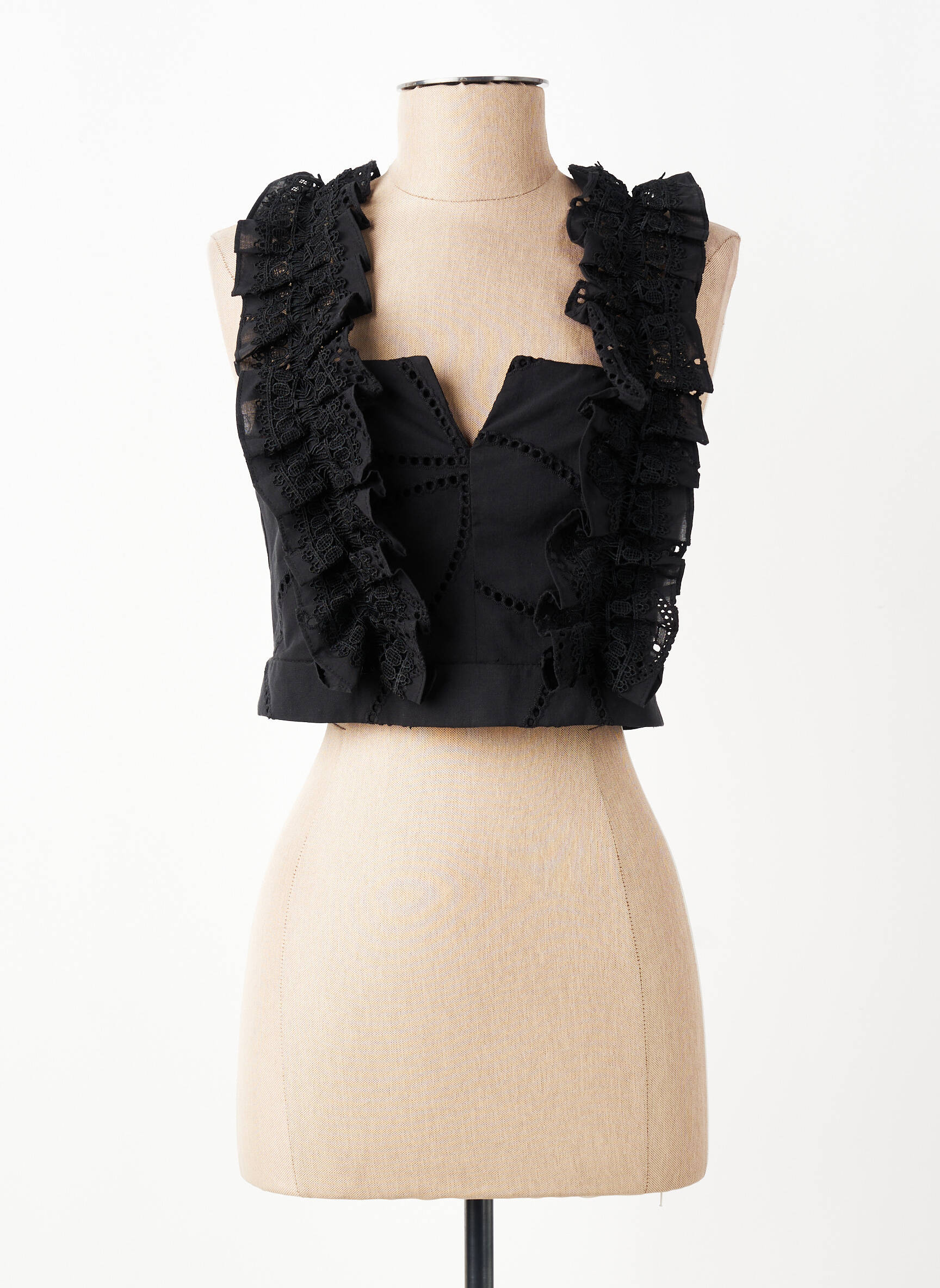 Top col carré sans manche noir ACCESS femme
