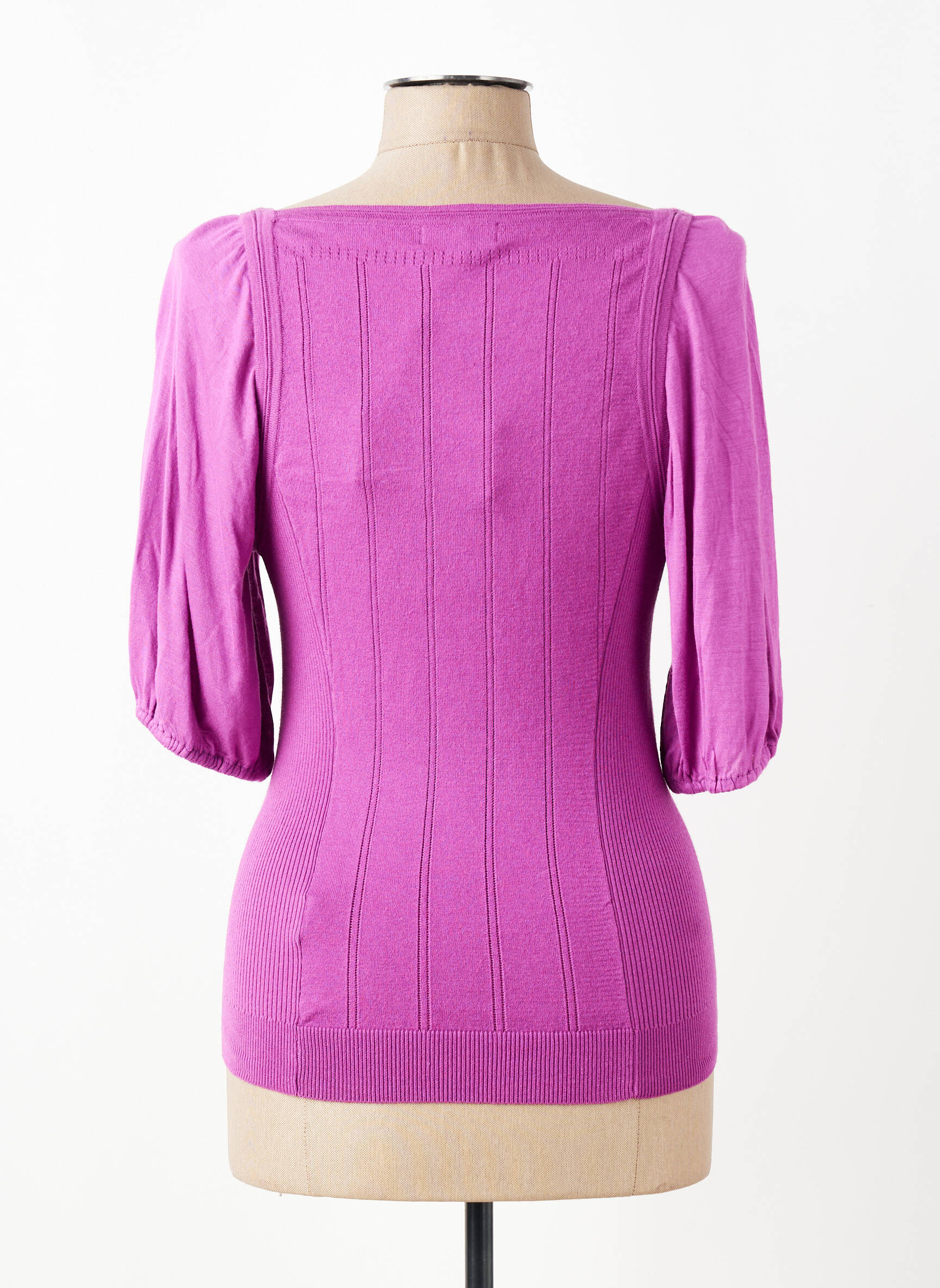 Top col rond manches 3/4 violet ESSENTIEL ANTWERP femme