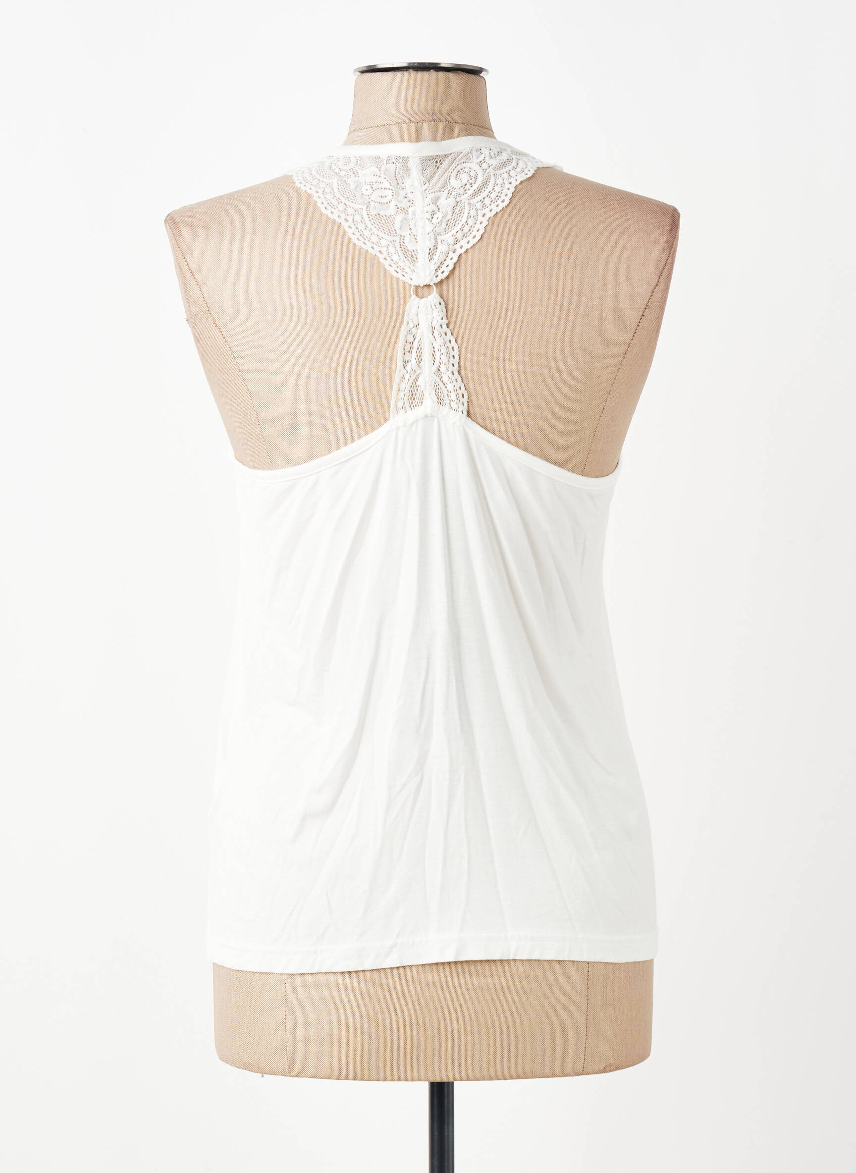 Débardeur stretch sans manche beige NÜ femme