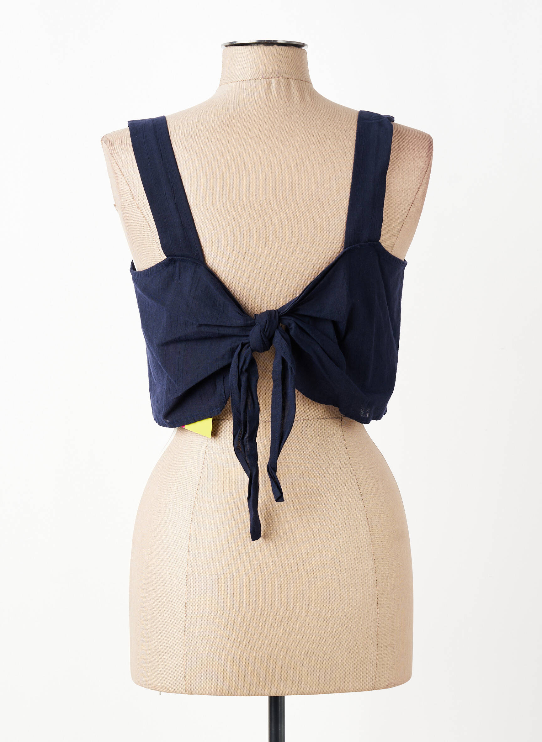 Top col carré fines bretelles bleu NATHALIE GARCON femme