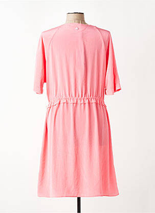 Robe mi-longue coupe fluide manches courtes rose MARC CAIN femme