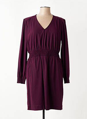 Robe courte manches longues manches longues violet INDIES femme