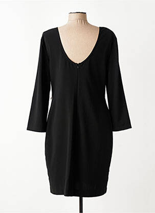 Robe courte fermeture zippée au dos manches longues noir LA FEE MARABOUTEE femme