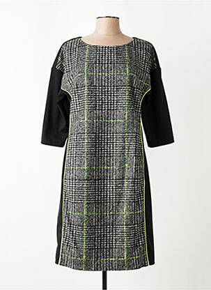 Robe mi-longue manches 3/4 manches 3/4 noir LA FEE MARABOUTEE femme