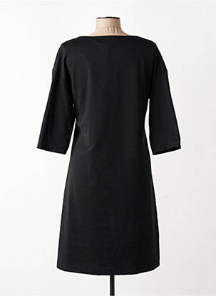 Robe mi-longue manches 3/4 manches 3/4 noir LA FEE MARABOUTEE femme