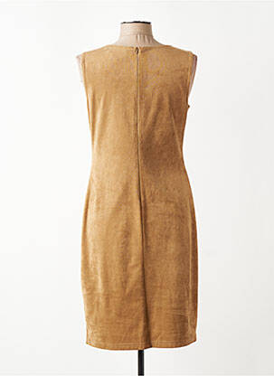 Robe mi-longue sans manche sans manche beige JOSEPH RIBKOFF femme