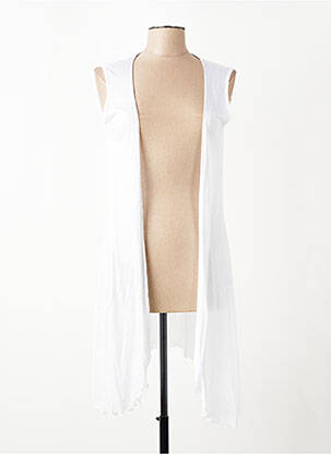 Gilet sans manche coupe cintrée blanc CRISTINA GAVIOLI femme