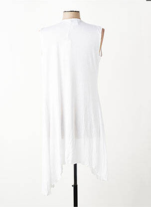 Gilet sans manche coupe cintrée blanc CRISTINA GAVIOLI femme