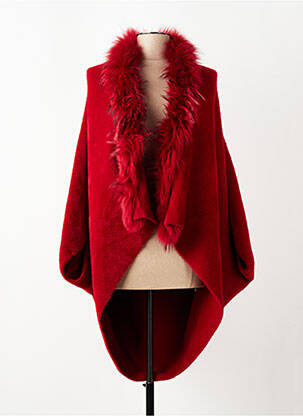 Poncho col v rouge SEASON femme