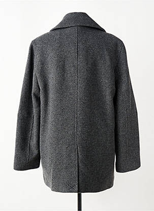 Manteau long coupe droite sans capuche gris LA FEE MARABOUTEE femme