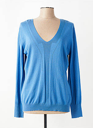 Pull col v manches longues bleu PENNYBLACK femme