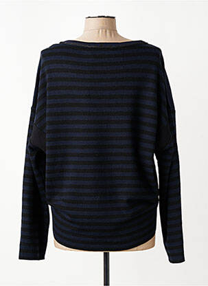 Pull coupe cintrée manches longues bleu LA FEE MARABOUTEE femme