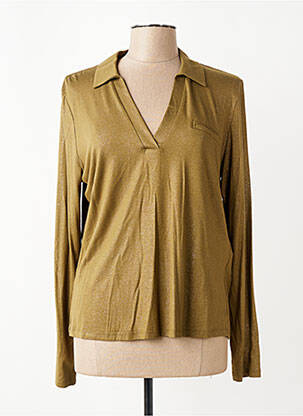 Polo manches longues manches longues vert EVA KAYAN femme