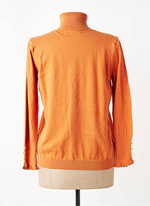 Pull col roulé stretch manches longues orange BARILOCHE femme