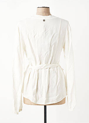 Tunique manches longues tissage crêpe beige MANILA GRACE femme