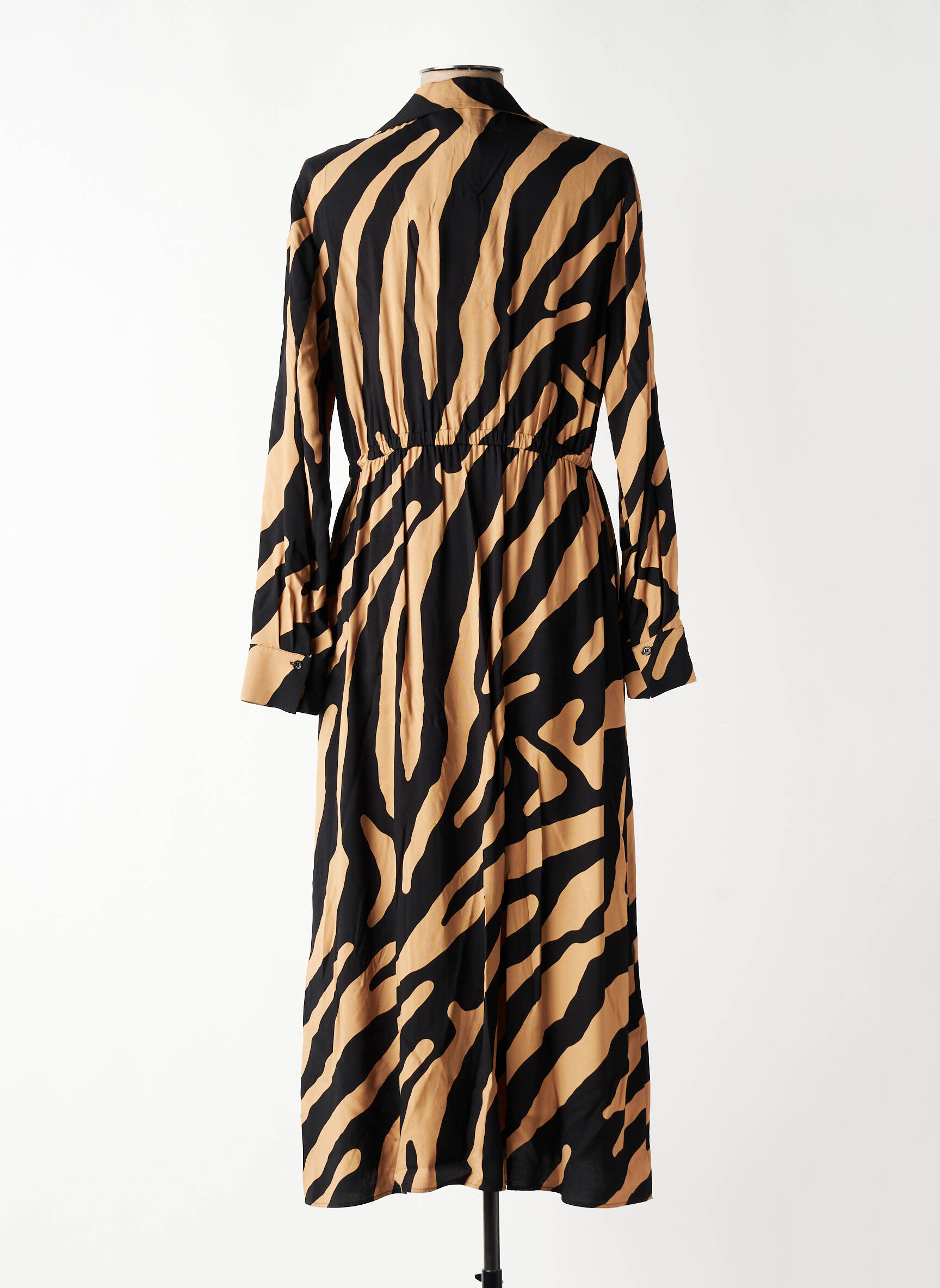 Robe longue manches longues manches longues beige PENNYBLACK femme