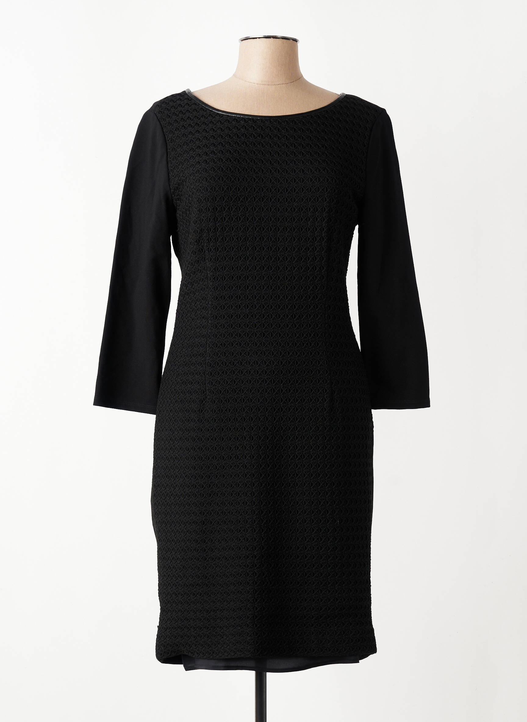 Robe mi-longue manches longues manches longues noir PENNYBLACK femme